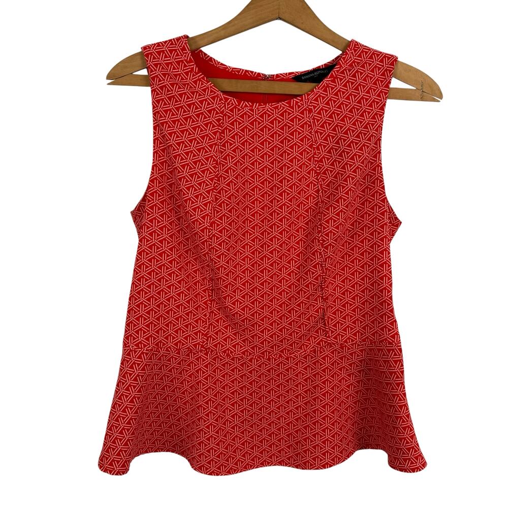 Banana Republic Women Peplum Top Size 4 Office Career Professional Preppy Work